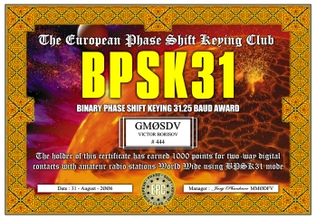 BPSK31 Award
