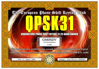 QPSK31 Award